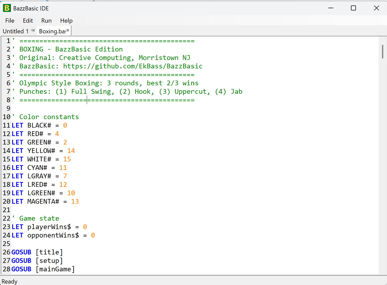BazzBasic IDE: boxing.bas