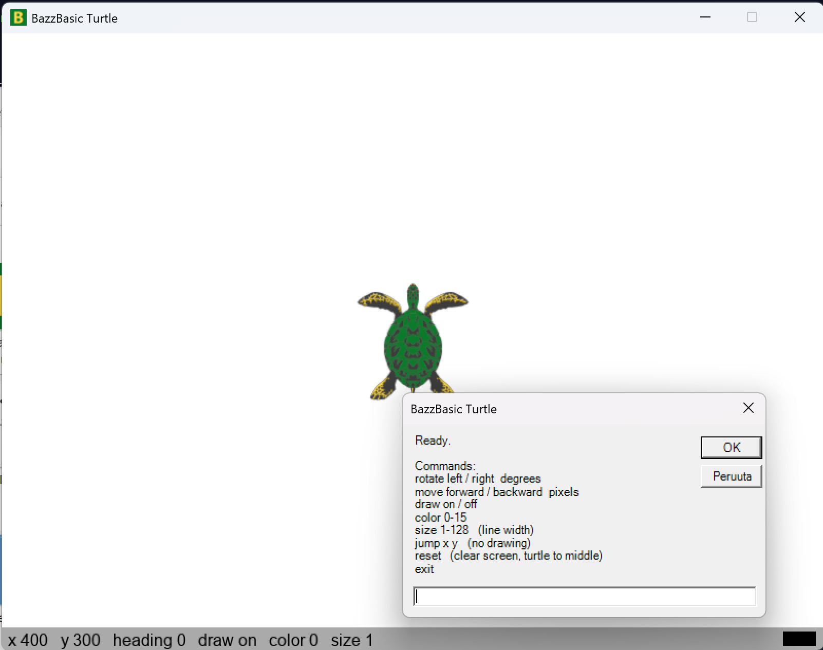 Moving a turtle via Win textbox